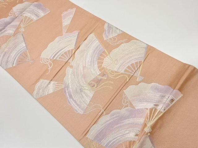 リサイクル　扇尽くし模様織出し袋帯